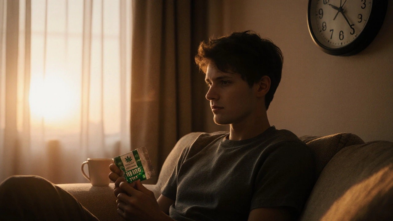 Wie lange hält die Wirkung von 10 mg THC in einer Cannabis-Kaugummi an?