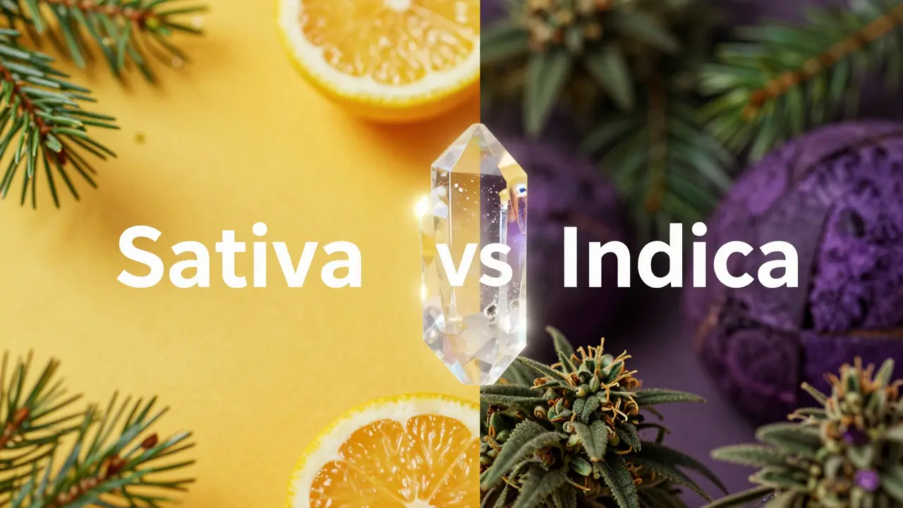 Konzeptbild zur Wirkung von Sativa- und Indica-Terpenen bei HHC.