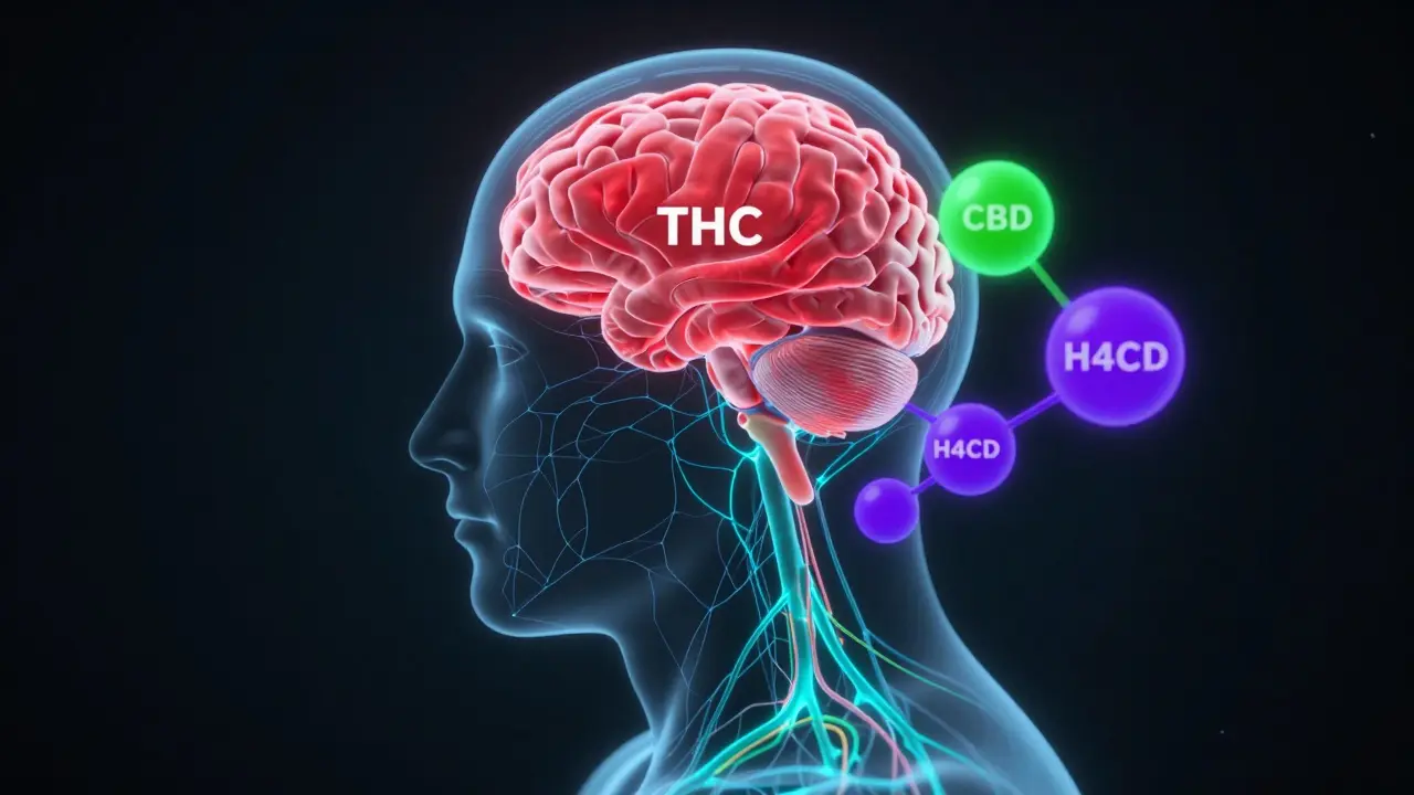 Abstrakte Darstellung des menschlichen Endocannabinoid-Systems