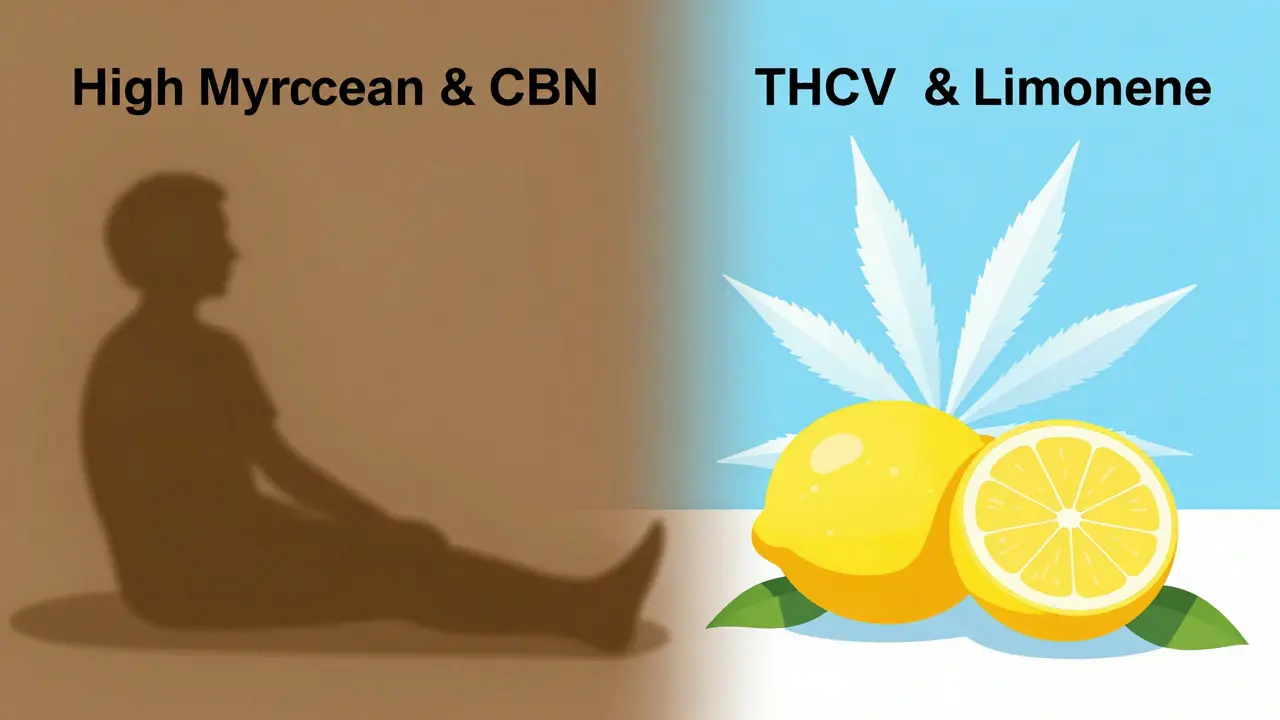 Kontrast zwischen sedierender und klarer Cannabiswirkung