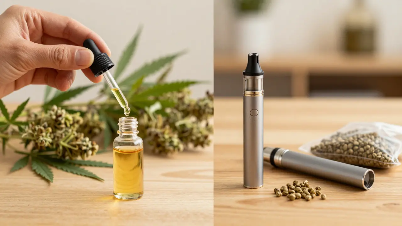 Vergleich von CBD-Öl-Pipette und Vaporizer für verschiedene Anwendungen
