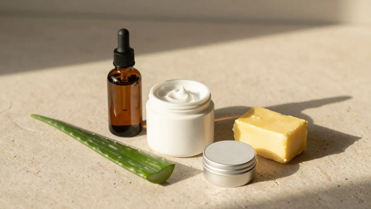 CBD skincare products with aloe and shea butter
