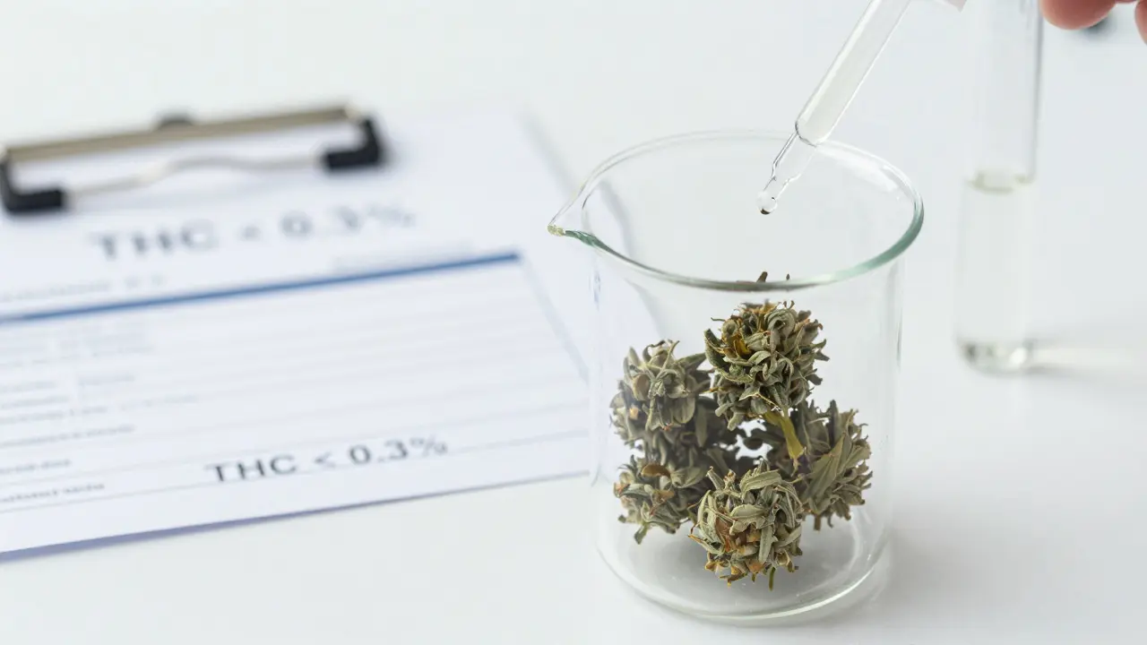 Laboranalyse von Hanfblüten mit THC-Wert