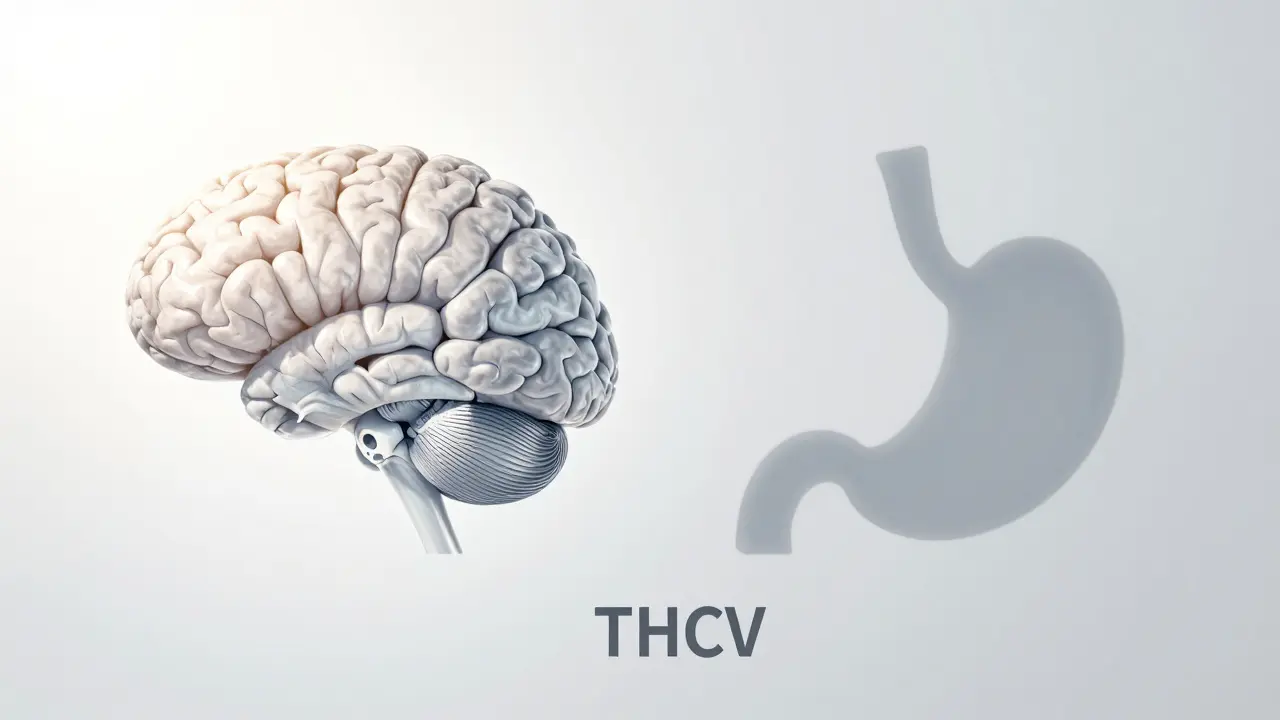 Symbolik für Klarheit und Appetitzügelung durch THCV