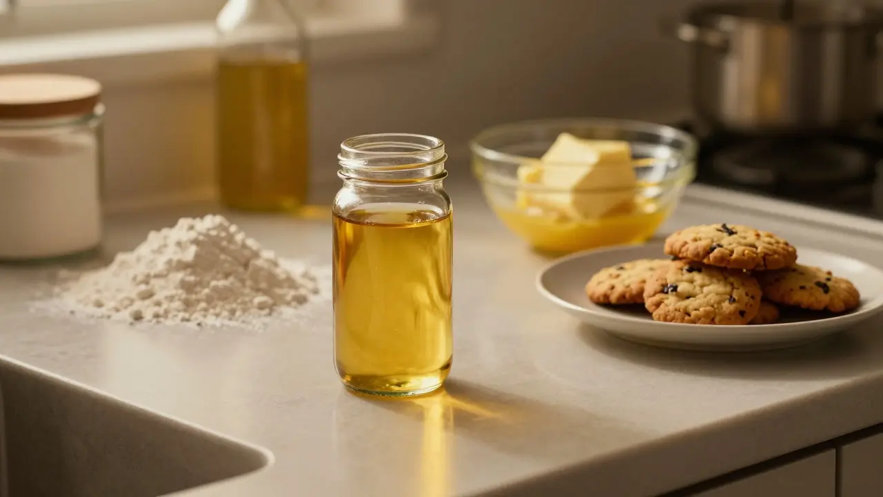 Selbstgemachtes CBD-Öl und Backzutaten für Edibles