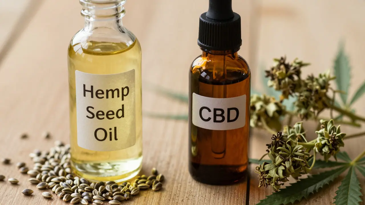 Vergleich von Hanfsamenöl und CBD-Extrakt mit Hanfpflanzen